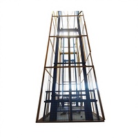 Monte-charge hydraulique vertical stationnaire pour maison, élévateur à ciseaux électrique avec capacité de 300 kg à 3000 kg, hauteur de levage maximale de 12 m