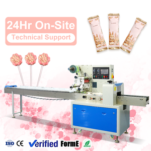 เครื่องบรรจุภัณฑ์แบบกึ่งอัตโนมัติอเนกประสงค์สำหรับลูกอมแท่งบิดเกลียวและบิสกิตแบบแท่ง  ผู้ผลิตเครื่องบรรจุภัณฑ์แบบ Pillow Packing - Product Image 1