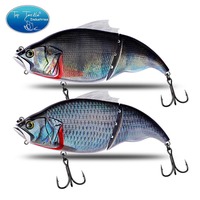 Leurre FUN Brand pour perche, en plastique, biomimétique, flottant, multi-sections, appât de pêche imprimé avec des hameçons, 190 mm, 135 g, pêche à la flotte