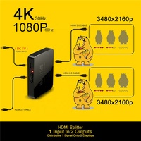 Pembagi Video Port 1 Dalam 2 Keluar 2 HDMI Spliter 1 Dalam 2 Cara Terbaik Pembagi 4K HDMI untuk TV 4K DVD PS3