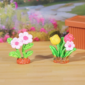 Flores Artificiales de Resina, Mini Plantas Decorativas para Escritorio, Decoración de Jardín de Primavera, Estilo de Alta Simulación A B C D - Product Image 3