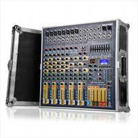 Demao 12 canaux entrée puissance professionnel audio numérique dj console de mixage 600W + 600watts mélangeurs amplificateur