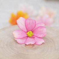 Kepala Bunga Anggrek Buatan Tangan Ramah Lingkungan dari Sutra Poliester Tanpa Batang untuk Dekorasi Pernikahan