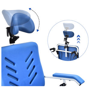 הרכב נייד commode גלגלים reclining שיער כיסא כביסה אמבטיה ציוד בטיחות פנימי כסא commode פנימי למבוגרים קשישים - Product Image 6