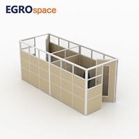 EGROspace Cloisons de séparation de bureau modulaires professionnelles personnalisées en verre pour espaces privés