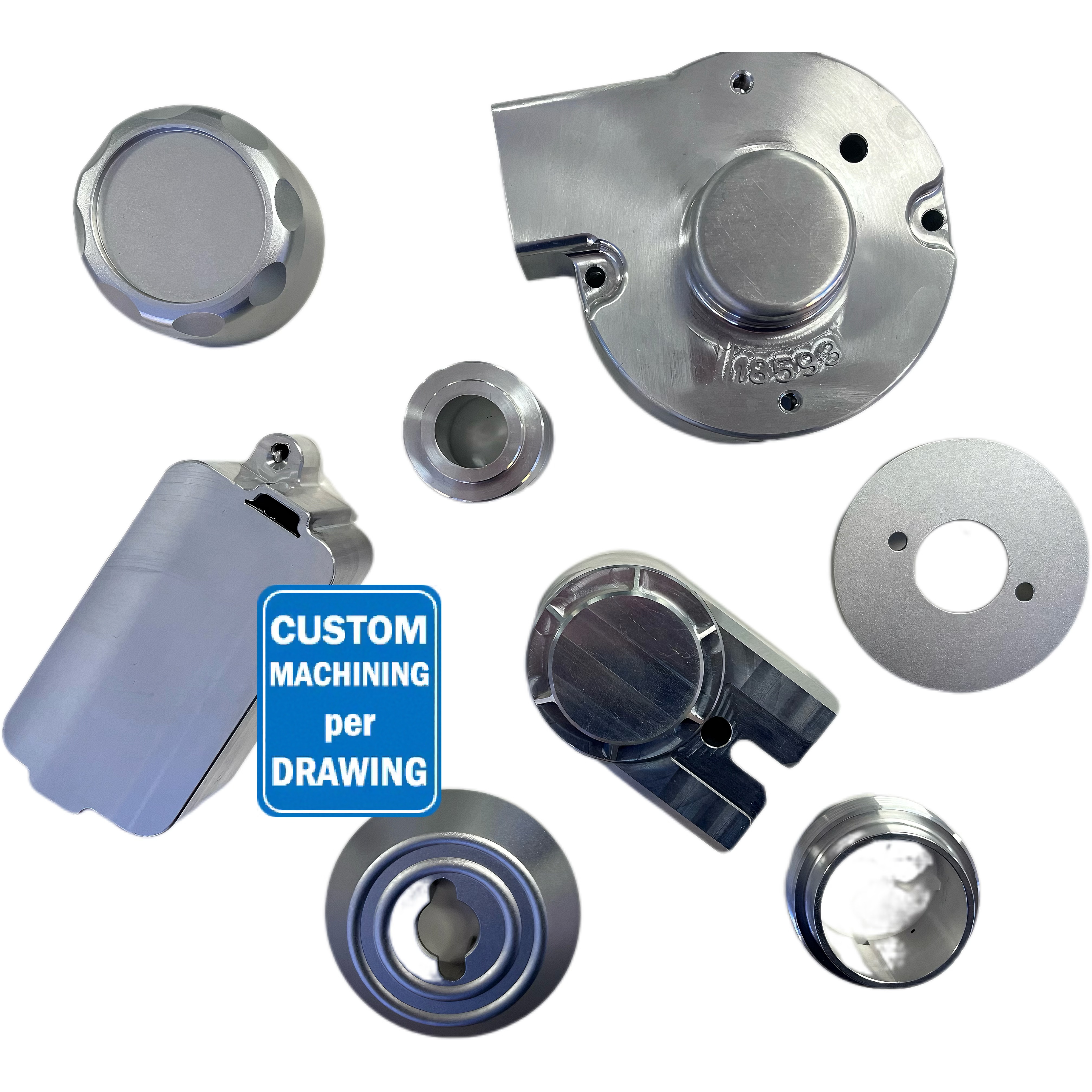 Aluminum Fuel Oil Gas Petrol Tank Filler Cover Generator Water Pump Engine Parts Custom CNC Mounting Block for Machinery