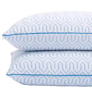Tamaño de la Reina 2 Set de hielo cubierta de seda bien abajo alternativa de almohada de la cama - Product Image 4