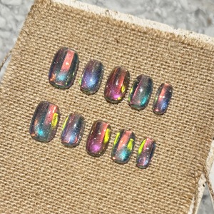 Cyberpunk Rêveur Violet Ongles Artificiels Faits À La Main Haut De Gamme Coquilles Irisées Nail Art Niche Argent <span class=keywords><strong>Original</strong></span> <span class=keywords><strong>Faux</strong></span> Ongles - Product Image 4