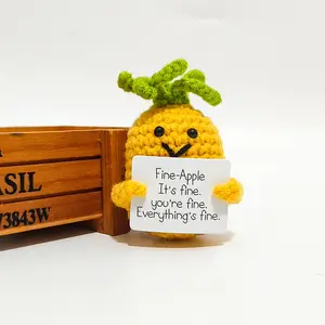 Crochet Veggie Inspiration Positive Life Attitude Gift Box Crochet Pickle Carrot Tomato Lemon Potato Christmas Gift Desk Decor