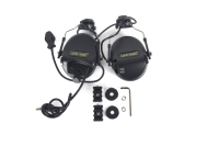 Headset Telinga ZTAC Sordin untuk Kit Pemasangan Rel Helm FAST, Peredam Kebisingan Aktif (ANC), Perlindungan Pendengaran, Komunikasi Z034