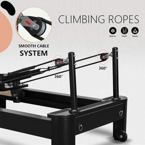 Reformer de Pilates Plegable de Aluminio Negro, Máquina Fácil de Guardar en Casa - Product Image 4