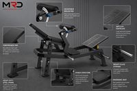 Machine à charge par disques pour fessiers, Extension de hanche, Entraîneur de fessiers, Entraînement de force du bas du corps, Équipement de fitness pour salle de sport