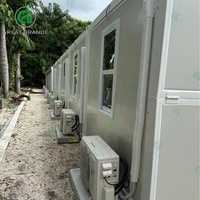 Casa Container Prefabbricata di Lusso Pieghevole con Tettoia, Struttura Portatile Monolocale per Cantieri e Giardini