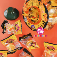 Fête d'Halloween Bonbons emballés individuels Anneau Pop Bonbons durs Suceurs colorés Forme de citrouille Sucette à mamelon