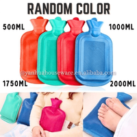 Grand sac à eau chaude en caoutchouc durable compresse chaude thérapie par le froid chauffe-mains bouillottes