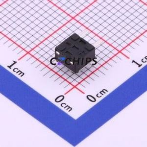 TS-1009B-AR04316 Tactile Switch Through hole-4P,4.5x4.5mm Switch Single Pole Single Throw Round Button 1.6N Right Angle Insert - Product Image 2