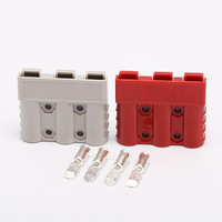 Connecteur de batterie en laiton 50A-3P 600V, prise mâle/femelle à 3 broches, IP67 pour applications de circuits imprimés et de systèmes d'énergie solaire SB50A-3P