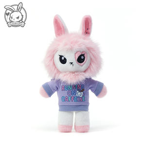 Peluche <span class=keywords><strong>Dreadfuls</strong></span> Lapin Peluche Rose Gris Animal en Peluche PP Coton Rempli 11-30cm Guérison Calmant Confort Haut de Gamme 14 Ans & - Product Image 1