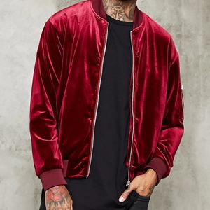 Nouvelle mode, veste bomber en velours personnalisée OEM pour hommes, fabricants de vêtements en gros chinois - Product Image 1