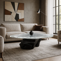 JingYue table élégante transparente personnalisée en résine de luxe meubles fabriqués à la main pour les espaces commerciaux hôtels salons