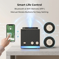 Diffuseur d'arômes intelligent OEM/ODM, contrôle par application Bluetooth et WiFi, double bouteille de parfum, lumière ambiante LED, fabricant B2B
