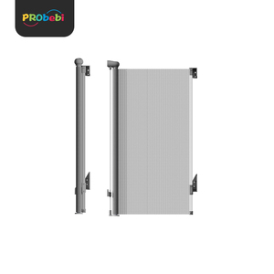 Barrière de sécurité rétractable noire pour escaliers de 51 à 97 pouces, barrière de sécurité blanche <span class=keywords><strong>extra</strong></span> <span class=keywords><strong>large</strong></span> de 31 pouces de hauteur pour enfants et animaux domestiques, utilisation en extérieur - Product Image 1