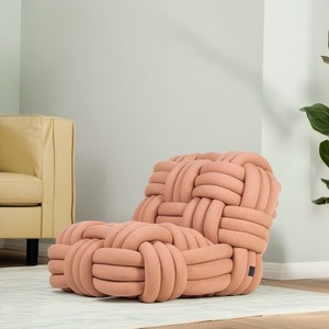 Italiaanse Luxe Enkele Casual <span class=keywords><strong>Lounge</strong></span> Stoel Fluwelen Stof Geweven Gebreide Bank Voor Slaapkamer Hotel Single <span class=keywords><strong>Lounge</strong></span> Sofa