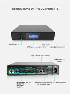 Alimentation sans interruption (ASI) mini UPS compatible avec les fabricants SKE, POE 15V 24V sélectionnable, 12V 52V 48V UPS - Product Image 4