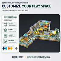 Équipement de jeu intérieur à thème Mecha pour enfants - Aire de jeux avec piscine à balles et maisonnette, taille et capacité personnalisables