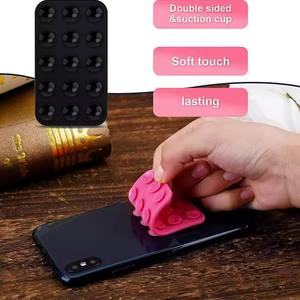 Precio barato, soporte de pared con ventosa, alfombrilla multifuncional de silicona cuadrada para teléfono, funda de doble cara, soporte antideslizante, almohadilla con ventosa - Product Image 5