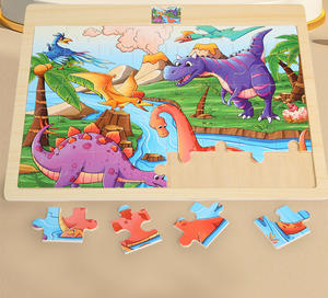 Puzzle en bois Montessori sur le thème des animaux, <span class=keywords><strong>jeu</strong></span> d'apprentissage pour tout-petits, 40 pièces, jouet pour enfants, garçons et filles - Product Image 5