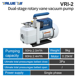 VRI-2 220V 250W 1.4CFM High HVAC Zweistufige zweistufige Kühlung Mini Drehs chieber Luft AC Vakuumpumpe für Klimaanlage - Product Image 2