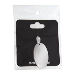 Colgante Ovalado de Acero, Fornituras de Joyería, Chapado en Oro de 18K, Opciones de Tamaño 10mm 16mm 20mm 25mm, Estilo Plano, Charm - Product Image 2