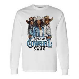 Camiseta de manga larga Melanin Cowgirl Swag Western Rodeo African American History - Product Image 2