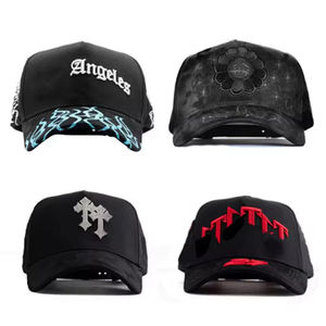 Gorra Deportiva de 5 Paneles con Ala Ancha, Gamuza Negra, Pedrería Mago G5, Estilo Deportivo, OEM ODM, Rude Awakening X, Gorras con Estampado Puff, Original 31 Hats - Product Image 5