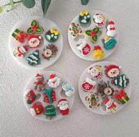 Vente en gros de moules en silicone pour Noël, outils de cuisson, cloche, wapiti, père noël, moules de décoration d'arbre de Noël