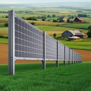 Sistema de montaje de valla solar vertical bifacial <span class=keywords><strong>para</strong></span> paneles fotovoltaicos Estante de tierra de fácil instalación <span class=keywords><strong>para</strong></span> uso en granja o jardín - Product Image 6