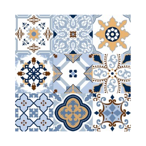 Azulejos de pared de suelo de porcelana con textura de piedra mate de 600x600 con patrón Vintage Floral antiguo antideslizante para baño moderno Retro - Product Image 3