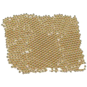 Petites perles à billes dorées brillantes en laiton/cuivre, diamètres: H62, CuZn35, H65, pour usage industriel