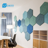 Panneaux muraux acoustiques hexagonaux autocollants en PET, décoration moderne et colorée, insonorisants