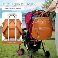 Sac à dos imperméable 17L pour couches de maternité, en PU, avec fermeture éclair, tendance, décontracté, personnalisable, pour bébé, voyage quotidien, RAYLON