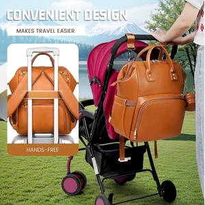 Mochila Pañalera Impermeable de 17L <span class=keywords><strong>para</strong></span> Exteriores, con Cierre de PU, Moderna, Casual, Personalizable, <span class=keywords><strong>para</strong></span> el Uso Diario del Bebé, RAYLON - Product Image 6