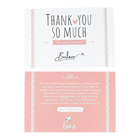 Cartes de remerciement professionnelles personnalisées en papier d'art et carton duplex avec finition brillante couleur vive pour cadeaux clients