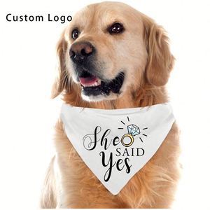 Custom Logo Promotional Dog Neckwear Bandanas Silk Screen Printed Plaid Triangle Double Layer Multifunction Hot Sale - Product Image 2
