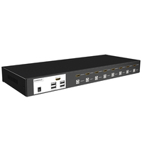 Commutateur KVM industriel MT-VIKI 8 ports avec câbles VGA et USB, touches OSD, en stock