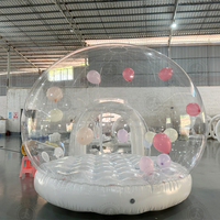Carpa Inflable de 3m con Túnel, Carpa Burbuja Inflable Transparente para Bodas y Fiestas