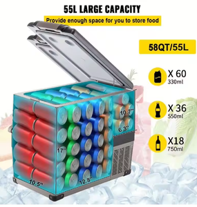 VEVOR 55L Portable <b>Car</b> Refrigerator - Compressor <b>Fridge</b> <b>Freezer</b>, -20℃ Fast Cooling for <b>Car</b>, Truck, RV, Boat - Product Image 3