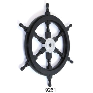 Handicrafts <b>Wooden</b> Ship <b>Wheel</b> 15" Antique Marine Nautical and Natural Decorative Ship <b>Wheel</b> for Wall Decoration 15" - Product Image 3