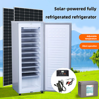 Refrigerador con máquina de hacer hielo de energía solar, congelador comercial compartimentado de varias capas, gran capacidad de 180L