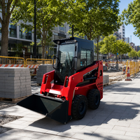 Contoh Tersedia CE Diesel Skid Steer Loader Quick Hitch Skid Steering Wheel Skid Loader Kapasitas Muat Tinggi untuk Lanskap